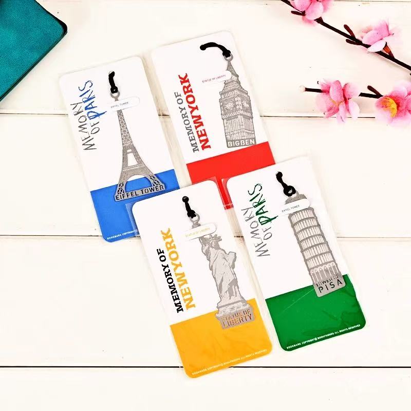 Gift Creative Kawai Stationery European and American Retro Iron Tower Metal Bookmarks Creative and Beautiful 4 Options Lovely