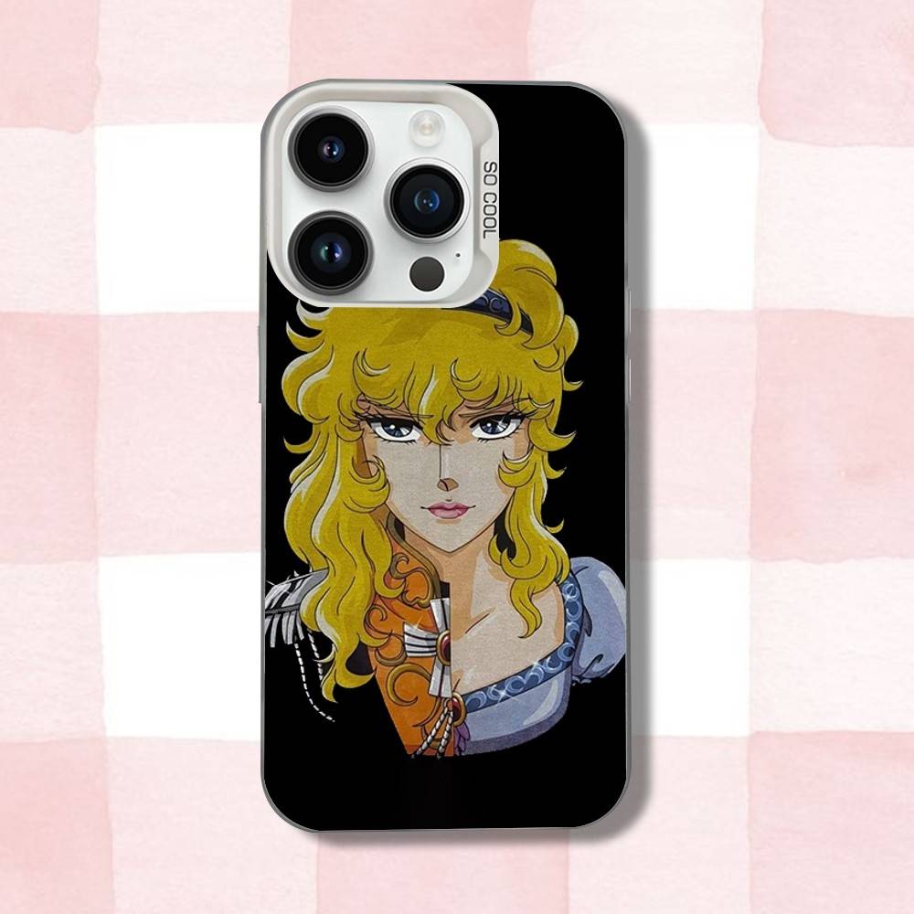 Чехол для телефона R-Rose Ainme Of V-Versailles для iPhone 16,15,14,13,12,11,Pro,XS,Max,Plus,Mini,SE Белый Конфетный Матовый Ударопрочный Чехол
