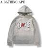 Б/у A BATHING APE Bape Sta Свитшот с капюшоном Тип Reverse Weave Худи Худи Принт с логотипом Уличный M Меланжево-серый Мужской