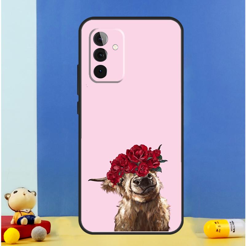 Милый Чехол с Шотландской Коровой Для Samsung Galaxy A56 A52 A53 A16 A26 A36 A55 A35 A15 A32 A12 A33 A13 A14 A34 A54 A17