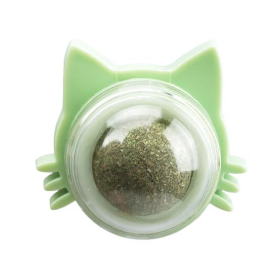 Catnip Ball Edible Catnip Ball Toy Safe Healthy Kitten Chew Teeth Cleaning Dental Toy Wall Treats Cat Lick Ball Toy for Indoor Cats