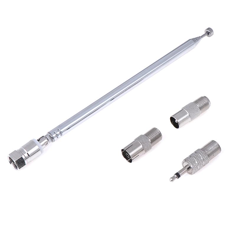 F Type Radio Telescopic Aerial Antenna 75 Ohm With Tv / 3.5Mm Adapter