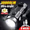 Ultra Bright Flashlight 6/8*P35 LED Mini Super Bright Torch USB Rechargeable Waterproof Light With Magnet Emergency Lamp