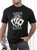 Men Playing Card Print Tee