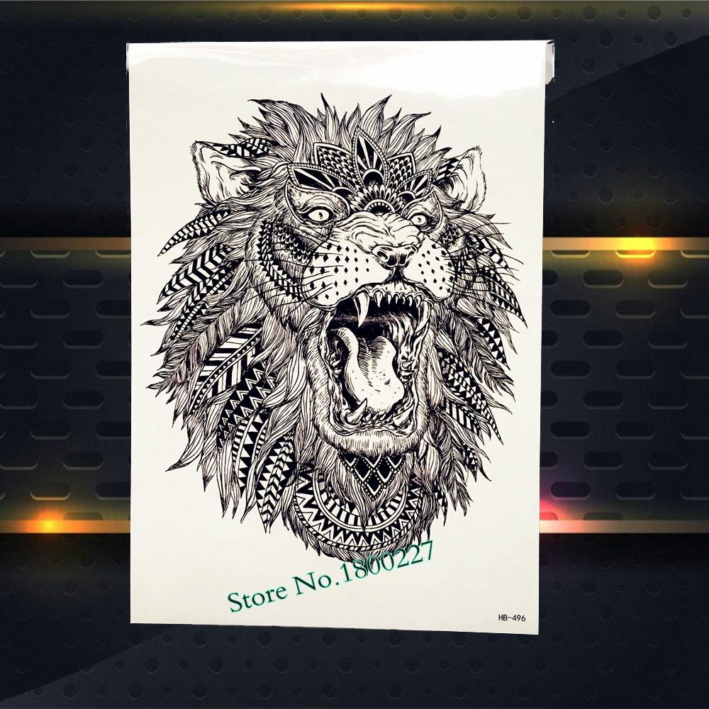 1PC Black Dragon Jurassic Dinosaur Temporary Tattoo Stickers Body Art ARm Waterproof