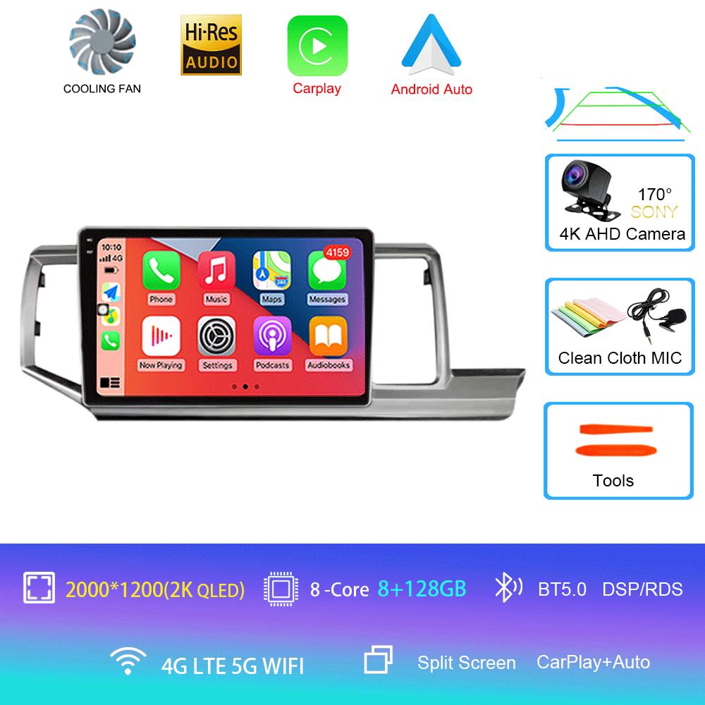 Android 14 Автомобильное радио для Honda Stepwgn 2009-2013-2015 Мультимедийный видеоплеер Стерео Навигация GPS Carplay Android Auto WIFI