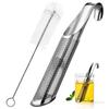 Teas Infuser Set For Loose Leaf Brewing Stainless Steels Net Filter With Hanging Hook Handle And Included Cleaning Brush