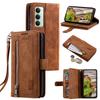 For Xiaomi Redmi 15 5G (EU) (171mm)/4G (EU) (171mm) Case 9 Card Slots Zipper Wallet PU Leather Phone Cover with Wrist Strap