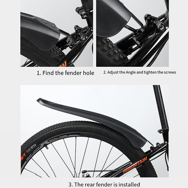 Mountain Bike Fender Set 26-29inch Screw Fixed Front/Rear Mud Guards Against Splashing Water and Dirt for MTB Mountain Road Bike