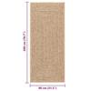 VidaXL Tapis ZIZUR 80x200 cm aspect de jute intérieur et extérieur, tapis d'extérieur, tapis de sol, tapis d'intérieur, 4006151