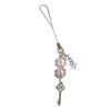 Fashionable Key Pendant Phone Charm Unique Heart Flower Keychain Vibrant Beaded Pendant for Cellphone Camera Handbag