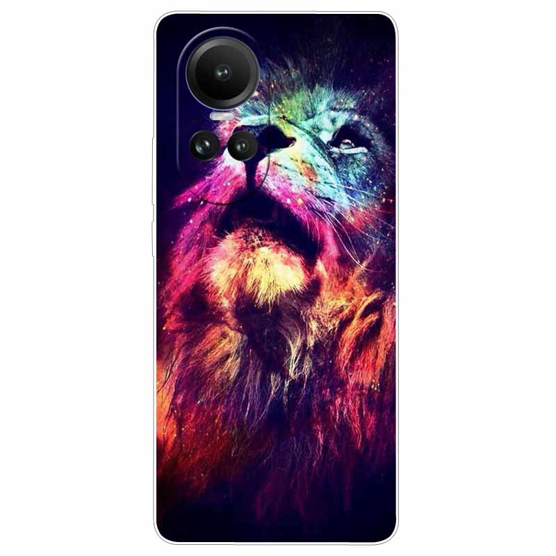 Чехол для Oppo Reno 10 5G CPH2531 Силиконовый Расписной Кот Животные ТПУ Мягкий Мраморный Coque для Oppo Reno10 Pro 5G CPH2525 Чехол для Телефона
