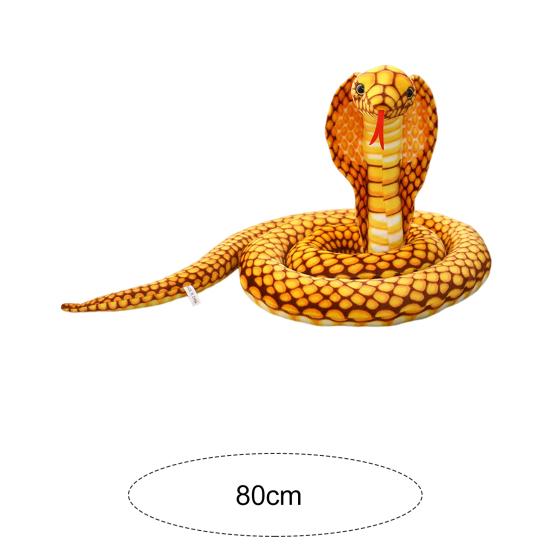 Simulation Snake Plush Toy Realistic Snake Skin Giant Cobra Plushies Funny Trick Toy Soft