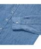 PRODESHIRT [Обычный] L-420 Премиальная рубашка из льна и хлопка (Ocean Blue)