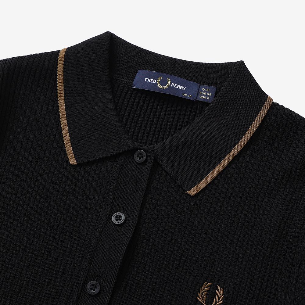Fred Perry [Женская] Рубашка-платье в рубчик (102) Afpf2336163-102
