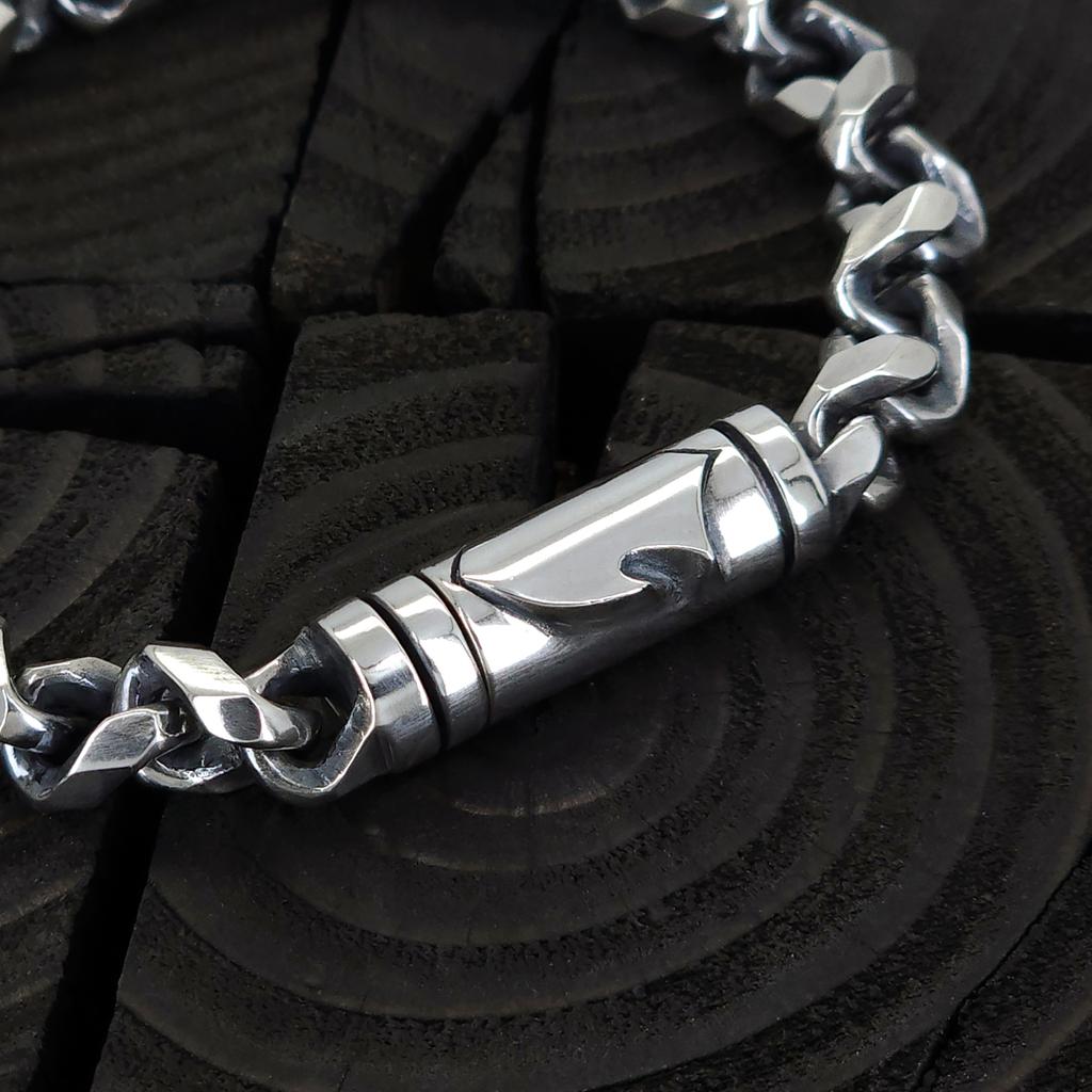 Sterlingworth Tw-King Silver Chain Bracelet