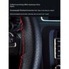 Steering Wheel Cover Leather Hand Sewing Men's and Women's Four Seasons Universal Volkswagen Leather Cover First Layer Cowhide Non-Slip Handle Cover