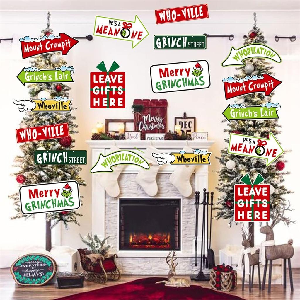 18 шт. Рождественские украшения для декора рождественской елки, Рождественские украшения для рождественской вечеринки