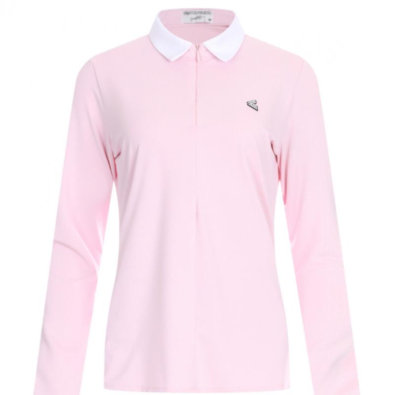 Shop Women Golf Wear Zip Long Sleeve T shirT Black Lb Wsh 226