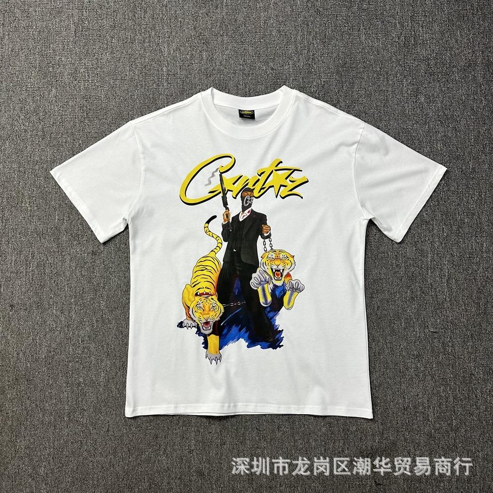 Cross-border Corteiz tide brand Alcatraz summer retro printing men's and women's trend loose casual short-sleeved T-shirt