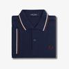 Fred Perry [M3600] Рубашка Fred Perry с двумя полосками - Теннисный синий/Кремовый/Бордовый Afpm2513600-Y29