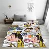 Crayons Shin-chans As Pikachu Blanket  Soft Street Trend Plush Throw Blanket For Children Bedroom Flannel Bedspread Bed Cover