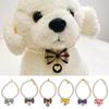 Adjustable Pet Fake Pearl Collar with Cute Bow Pendant Stylish Dog Cat Jewelry