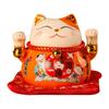 Lucky Cat Coin Bank 4.5in Exquisite Cute Bring Luck Good Wish Ceramic Fortune Cat Saving Pot Desk