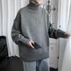 Large Autumn/Winter Solid High Collar Men's Warm Sweater Knit