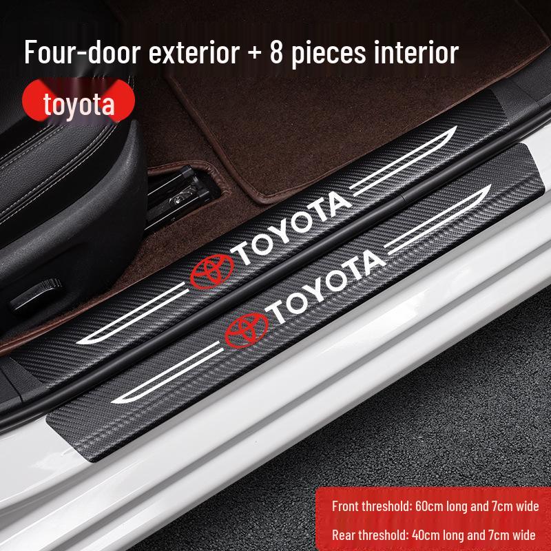 Накладки на пороги и защита багажника для моделей Toyota: Corolla, Levin, Camry, Highlander, RAV4
