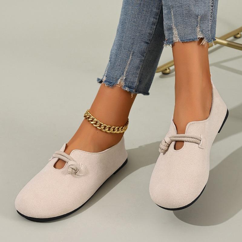 Весна и Осень Новые Birkenstocks Женские Плоские Однопедальные Повседневные Лоферы Замшевые Круглый Носок Одиночные Туфли
