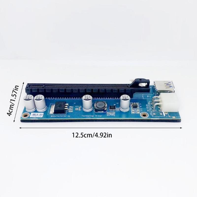 Карта расширения видеокарты ноутбука Карта PCIE 1X To 16X Карта расширения Адаптер Удлинительный кабель с кабелем USB3.0