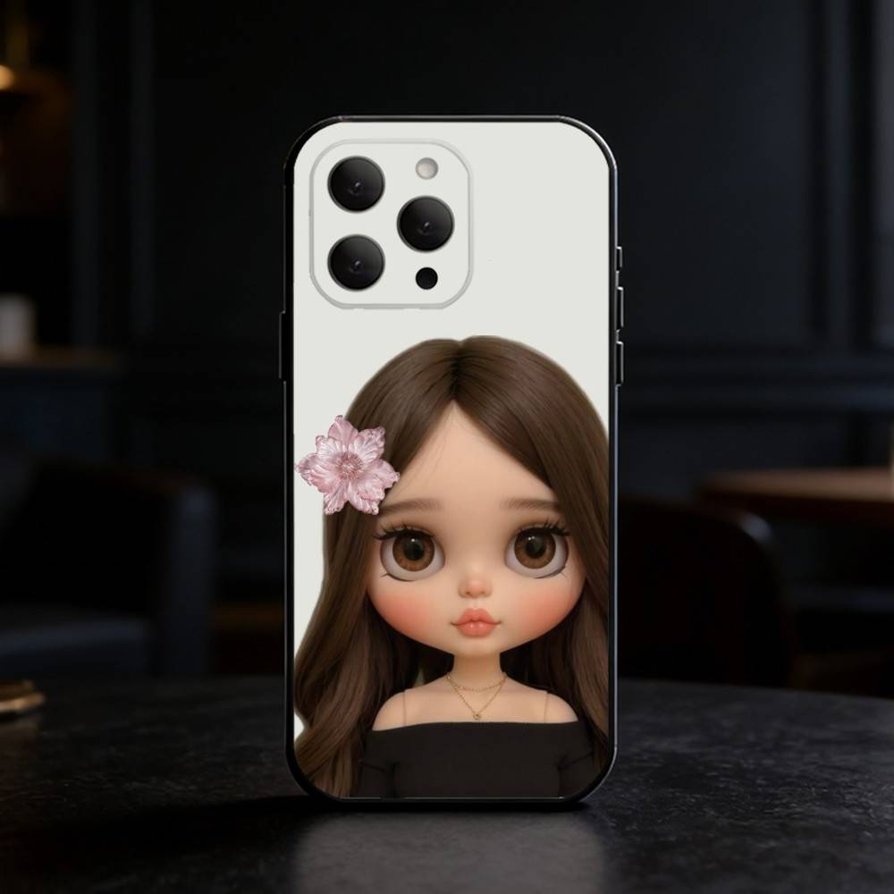 Модная кукла B-blythe Чехол для телефона Силиконовый черный Мягкий Для IPhone 17,16,15,14,13,12,11,SE,Plus Pro Max
