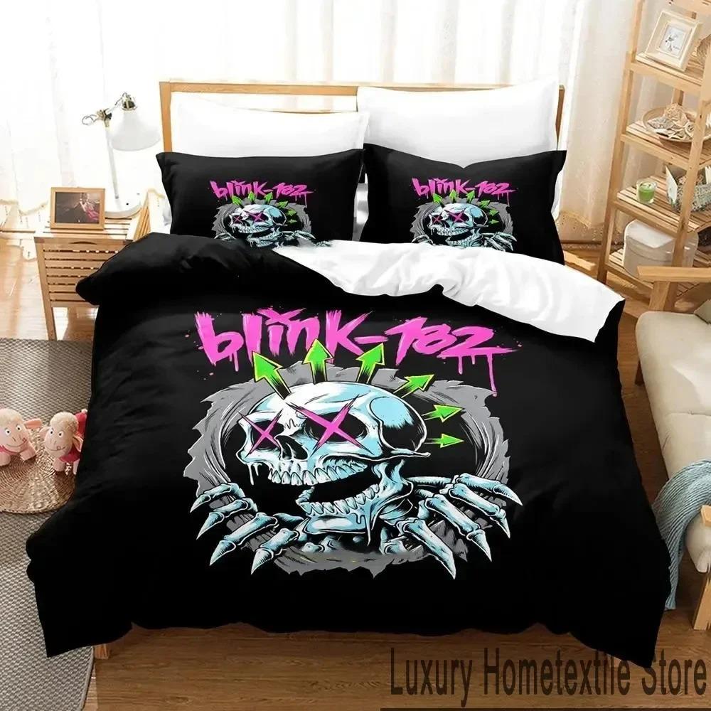 3D Print Blink-182 Bedding Set Boys Girls Twin Queen King Size Duvet Cover Pillowcase Bed Boys Adult Home Textileextile