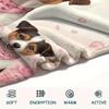 1Pc Cutetwodogs Print Flannel Blanket, High quality Comfortable for All Seasons, Home Decor, Warmth and Comfort, Perfect for Christmas Gifts