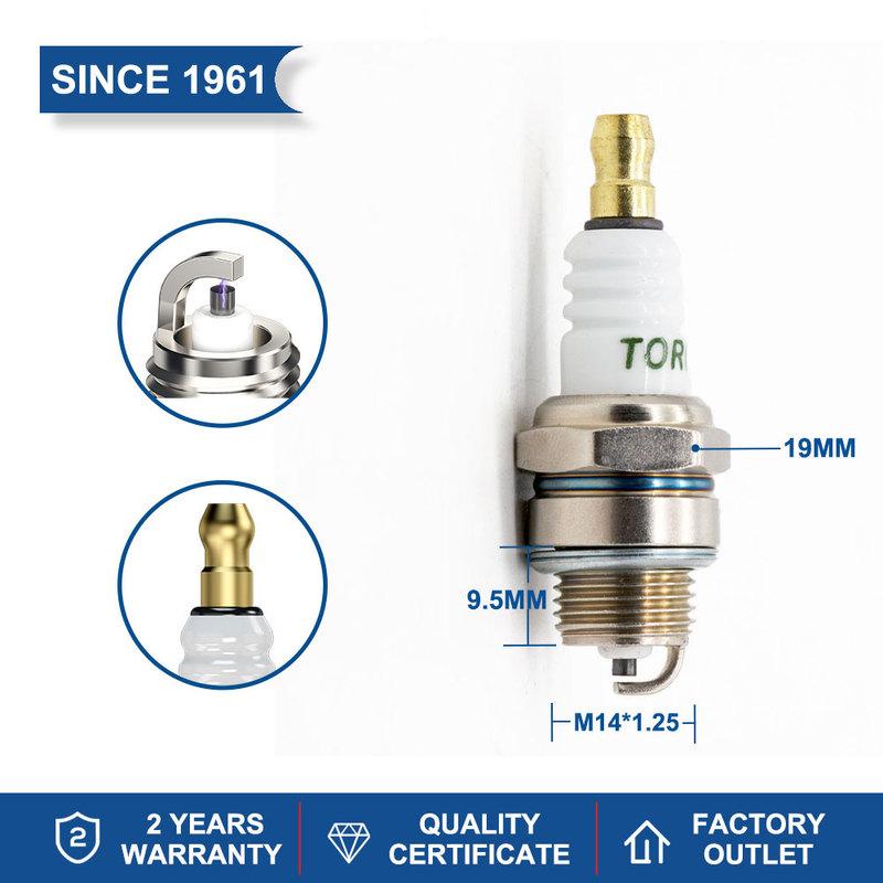 4-6PCS Small Engine Nut Type Spark Plugs TORCH L7RTC Replace for WSR6F BPM7A BPMR7A  W22MP-U W22MPR-U Champion RCJ6Y