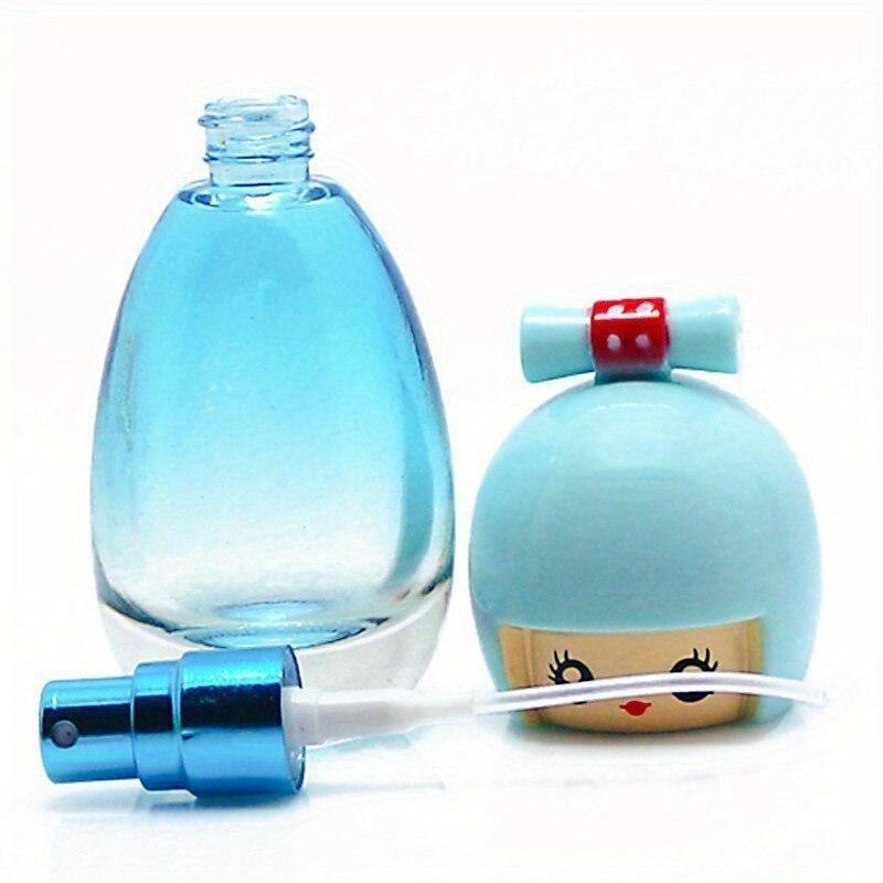 20 мл Милая японская кукла в кимоно Форма Стеклянный флакон-распылитель для духов Многоразовый распылитель Женский дорожный флакон для духов Цветной.