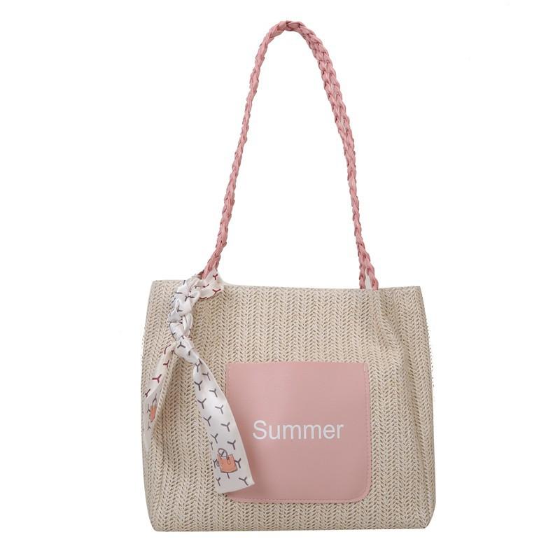 Straw Beach Tote Bag Summer Shoulder Bag Niche Popular Underarm Bag Fashion Versatile Women'S Bag