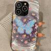Iridescent Glossy Phone Case for iPhone 11 13 14 15 16 17 Pro 17 13 14 15 Pro Max High Quality Fantasy Floral Style Full Protection Shell