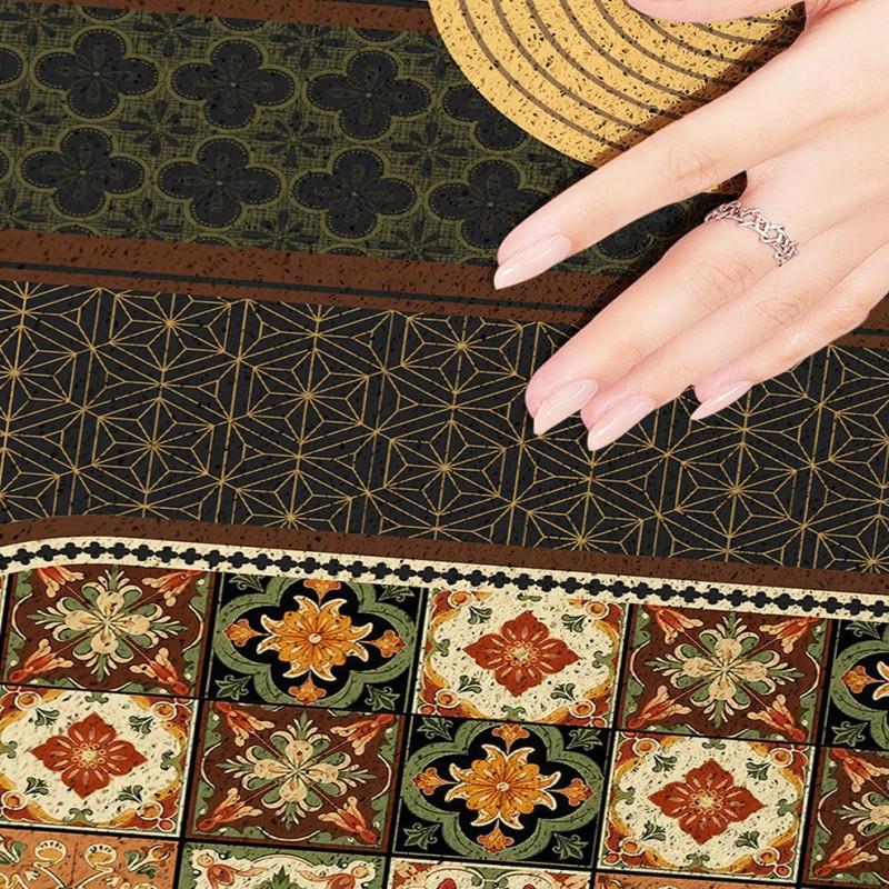 Vintage Style Door Mat Non-Slip Dirt Trapper Easy Clean Outdoor Entrance Durable Wire Ring
