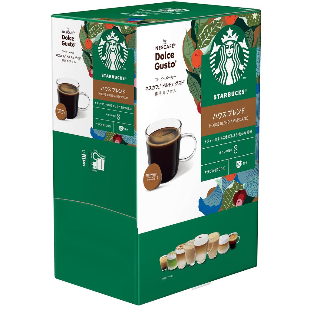 Nescafe Dolce Gusto Original Capsule (Neo-compatible) Starbucks House Blend 60P, Regular Coffee, Black Coffee