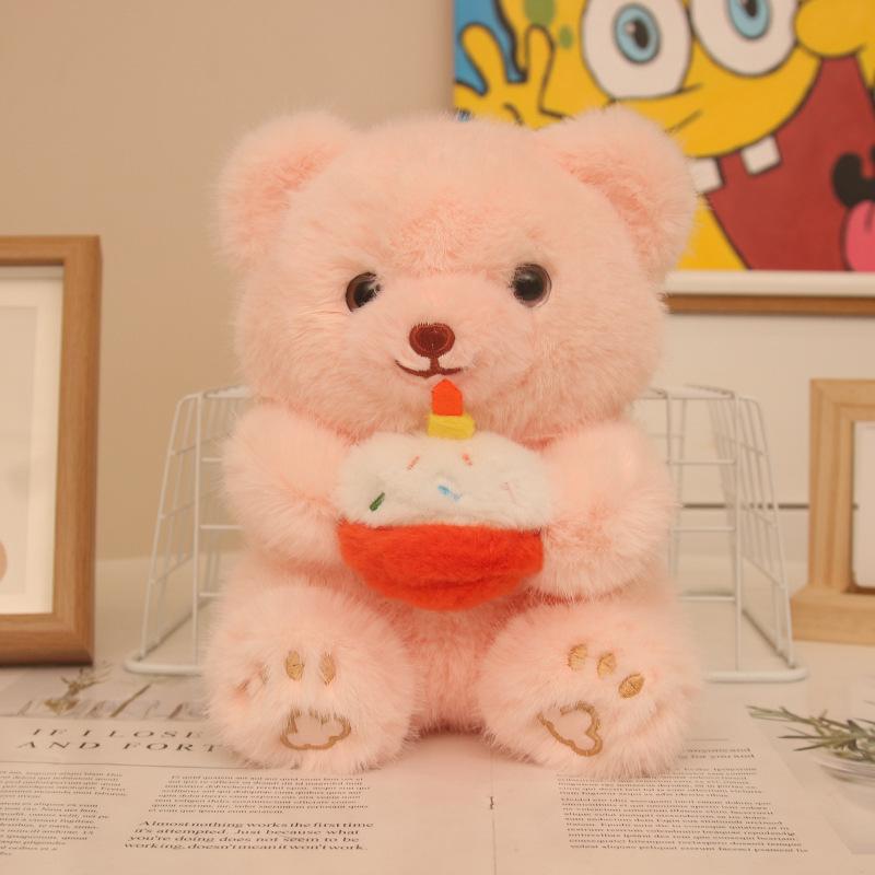 Cake Bear Doll Ornament Plush Toy Gift Cute Bear Children's Rag Doll Girl Birthday Gift