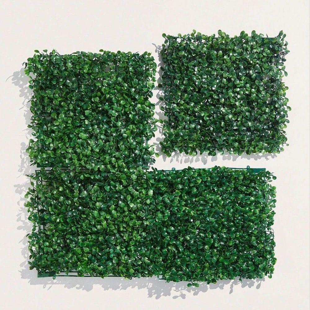 2Pcs UV Protection Artificial Plant Wall Panel DIY Artificial Grass Backdrop Wall  Living Room