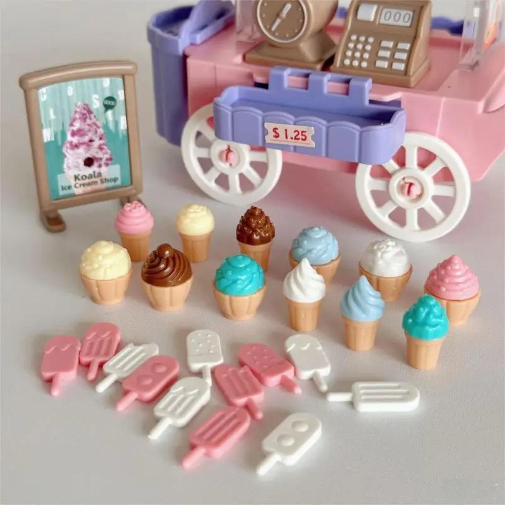 Colorful Ice Cream Truck Toy Dessert Stand Children's Food Stand Truck Toy  Doll House