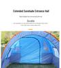 8-Person Large Tunnel Tent: Waterproof Sunshade for Camping