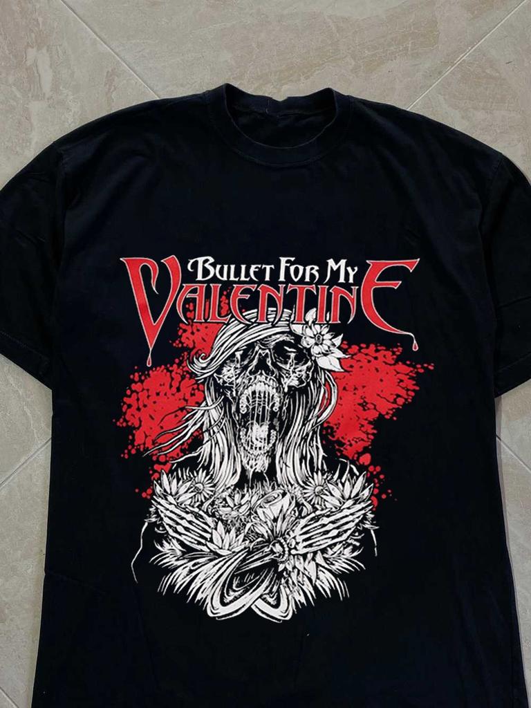 Rare Bullet for My Valentine Band Cotton Black Unisex T-shirt