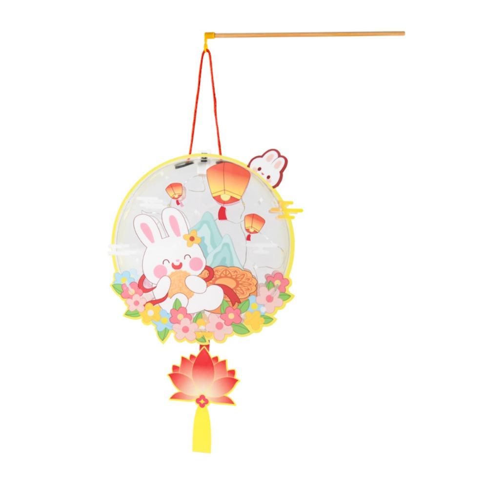 Ручной светящийся фонарь в виде кролика, фонарь ручной работы, материалы для DIY, подарки на Праздник середины осени