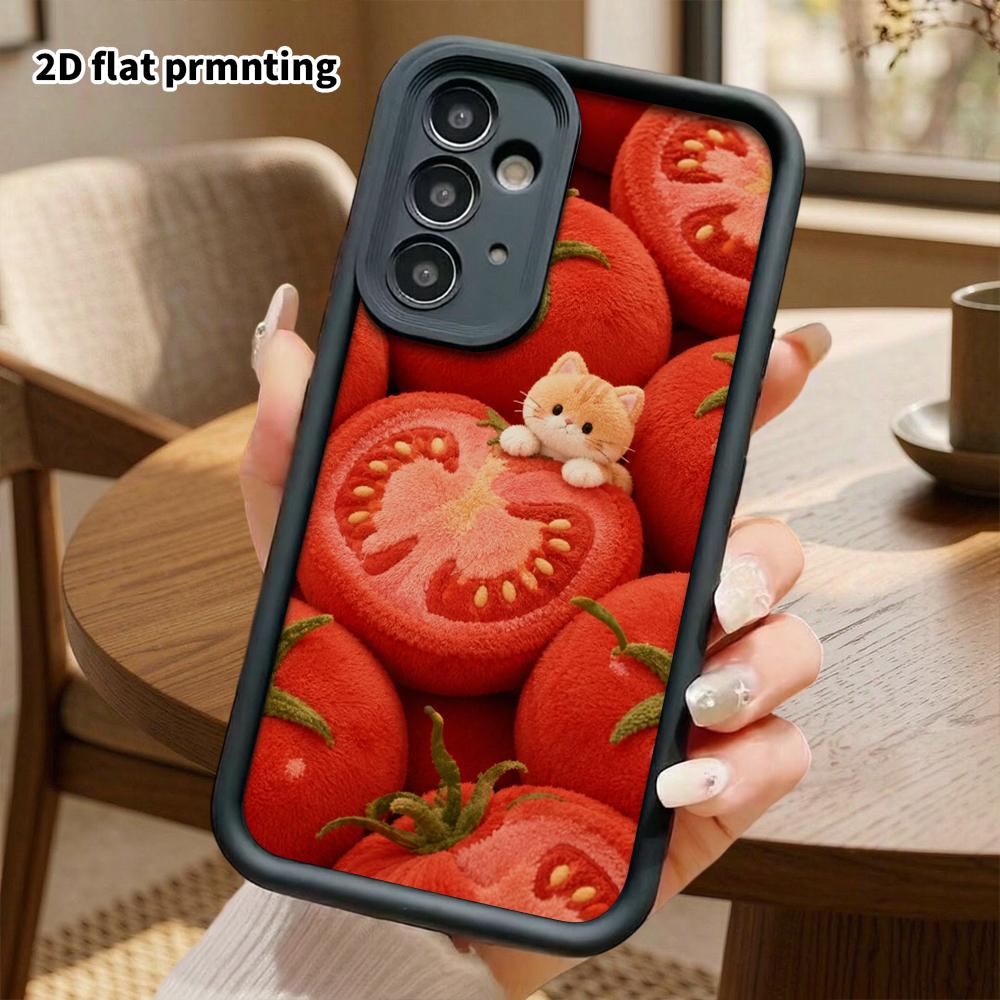 Phone Case: 2D flat, suitable for Samsung Galaxy A34 A35 M05 M06 S20 S22 S21 FE Plus 5G protective case, Tomato Farm, perfect Christmas and Halloween