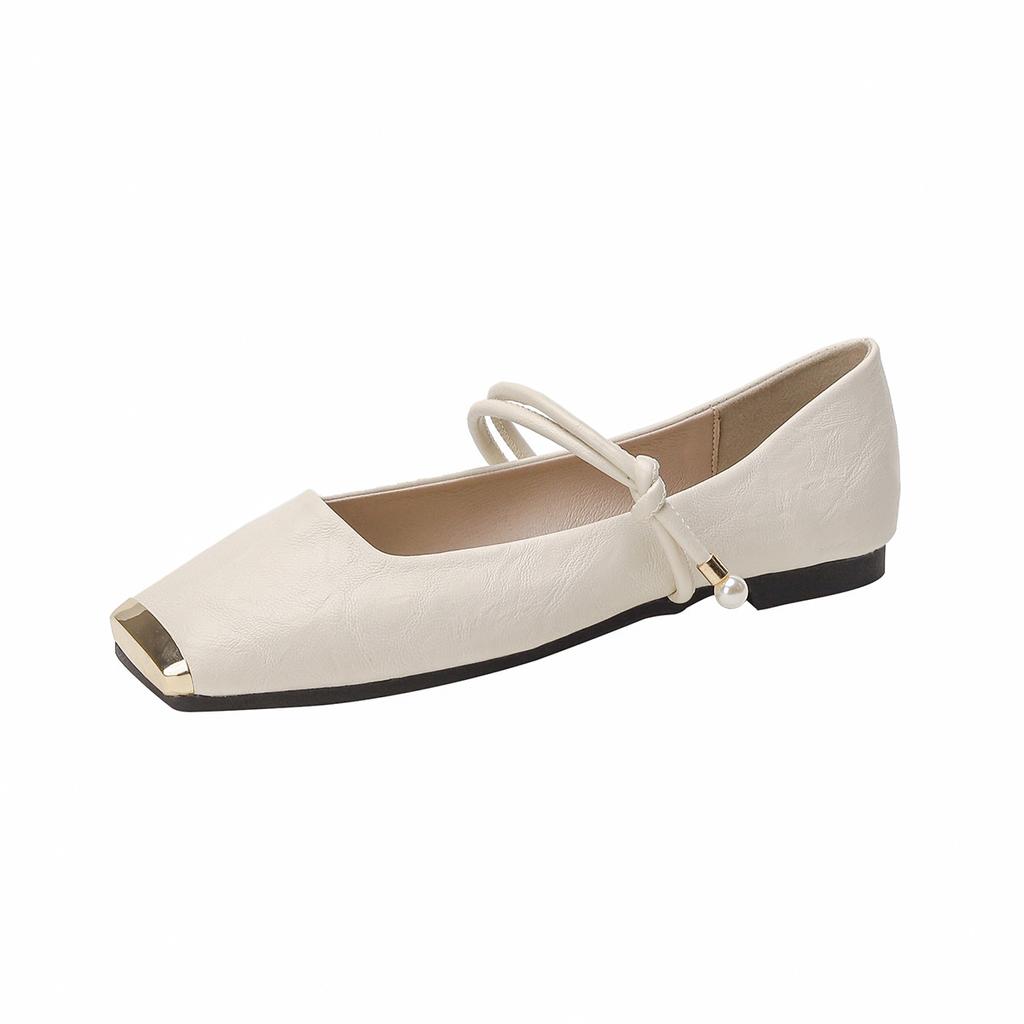 Туфли женские с квадратным носком, с плоским дном, с одним ремешком, туфли Мэри Джейн, французские туфли с неглубоким носком, женские туфли из сои