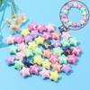 3/9/17pcs Acrylic Material Mixed Color Plated Star Bead Sky Ball Scattered Bead Decorative Bead and Bead Combination DIY Jewelry Craft Decoration